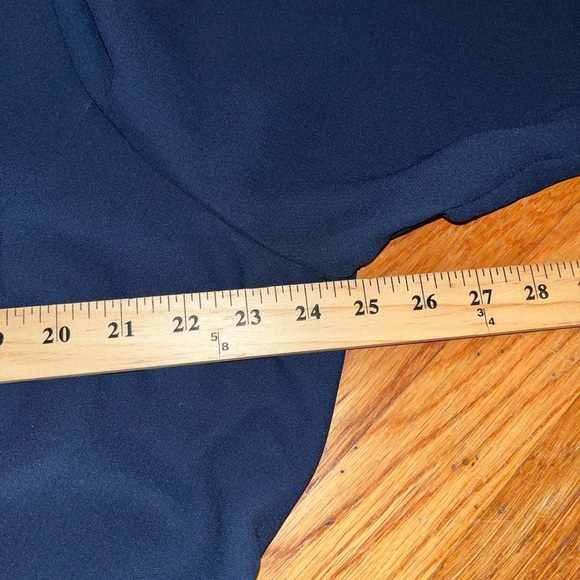 Ashley Stewart belted blouse size 20W blue button down plus size 2X business - Picture 2 of 7